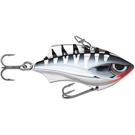 Rapala RapV Blade 5, 2 38 Oz, Vmc 6 And 8 Hooks, Metal Frame, Chrome Tiger RVB05CRT